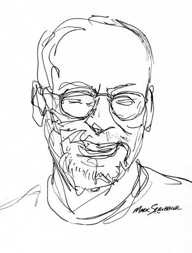 Pen and Ink Portrait of Dave by Mark Scribbler