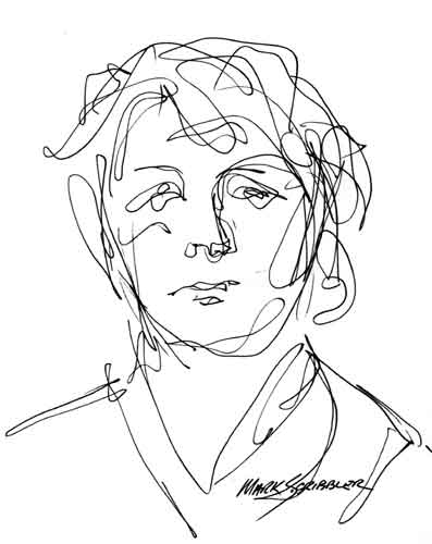 Portrait drawing of Sam.